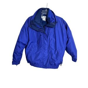 Columbia Sportswear Purple Puffer Down Jacket Women LL Zip Up Pockets Insulated